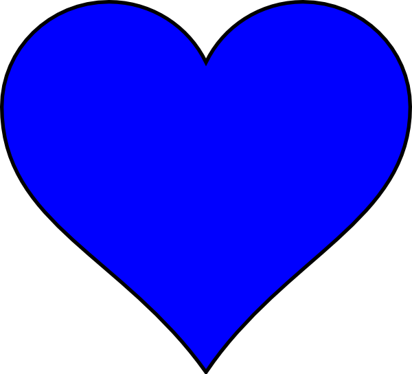 Blue Heart Shape clip art - vector clip art online, royalty free 