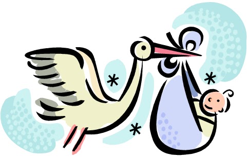 baby stork clip art