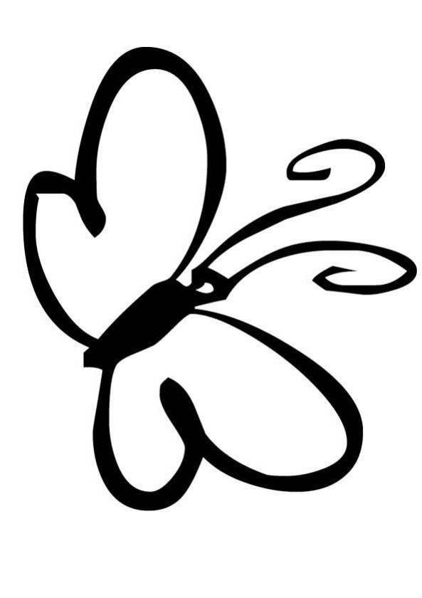 simple drawing butterfly cartoon - Clip Art Library