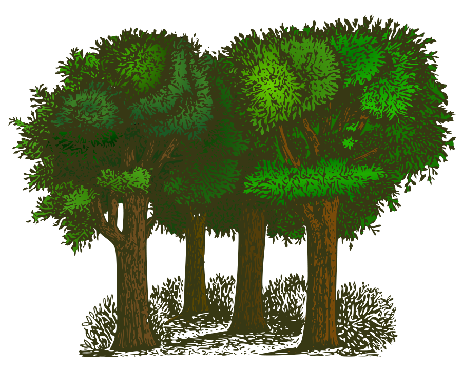 Small Trees / Bushes Clipart, vector clip art online, royalty free 