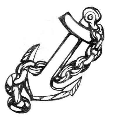 Simple Anchor n Chain Tattoo Sample | Tattooshunt.