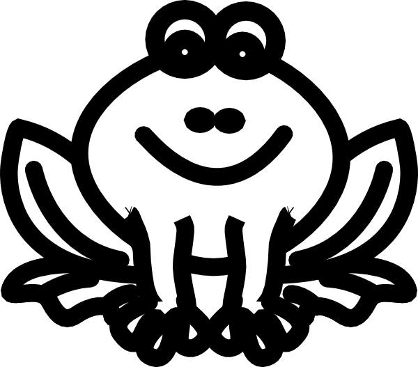 Frog Outline Picture clip art - vector clip art online, royalty 