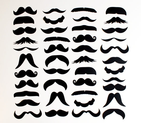 Mustache Stencil Outline - Clipart library