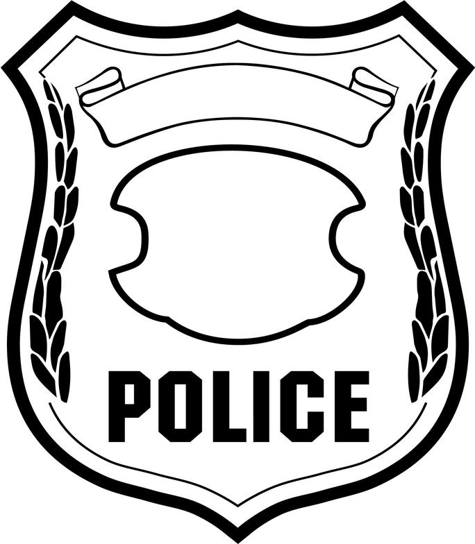 police badge cartoon