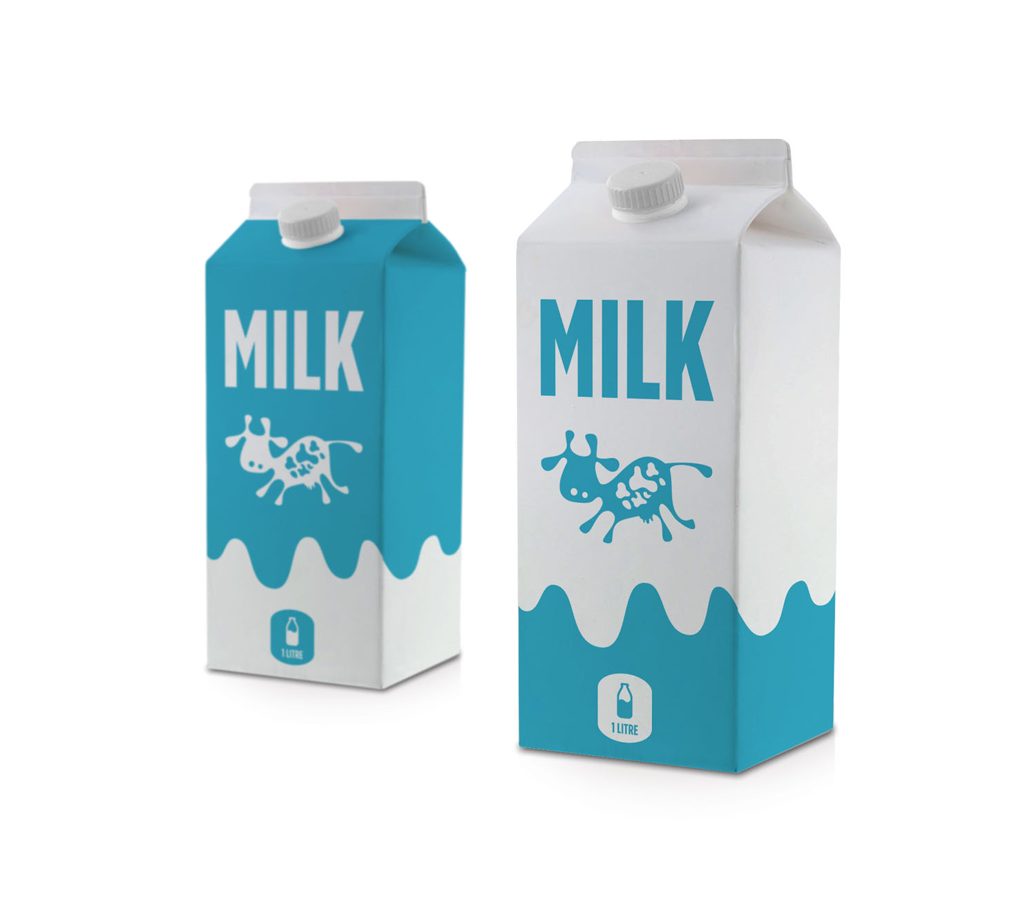 2 cartons of milk cartoon - Clip Art Library