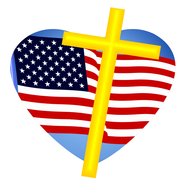 Patriotic American Clipart: God Bless America