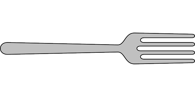 FOOD, OUTLINE, TOOLS, TOOL, METAL, KITCHEN, FORK - Public Domain 