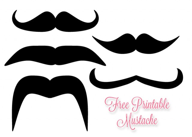 Free Printable Mustache - How to Make Mustache SticksLove Paper Crafts