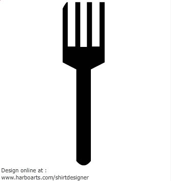 cartoon black fork - Clip Art Library