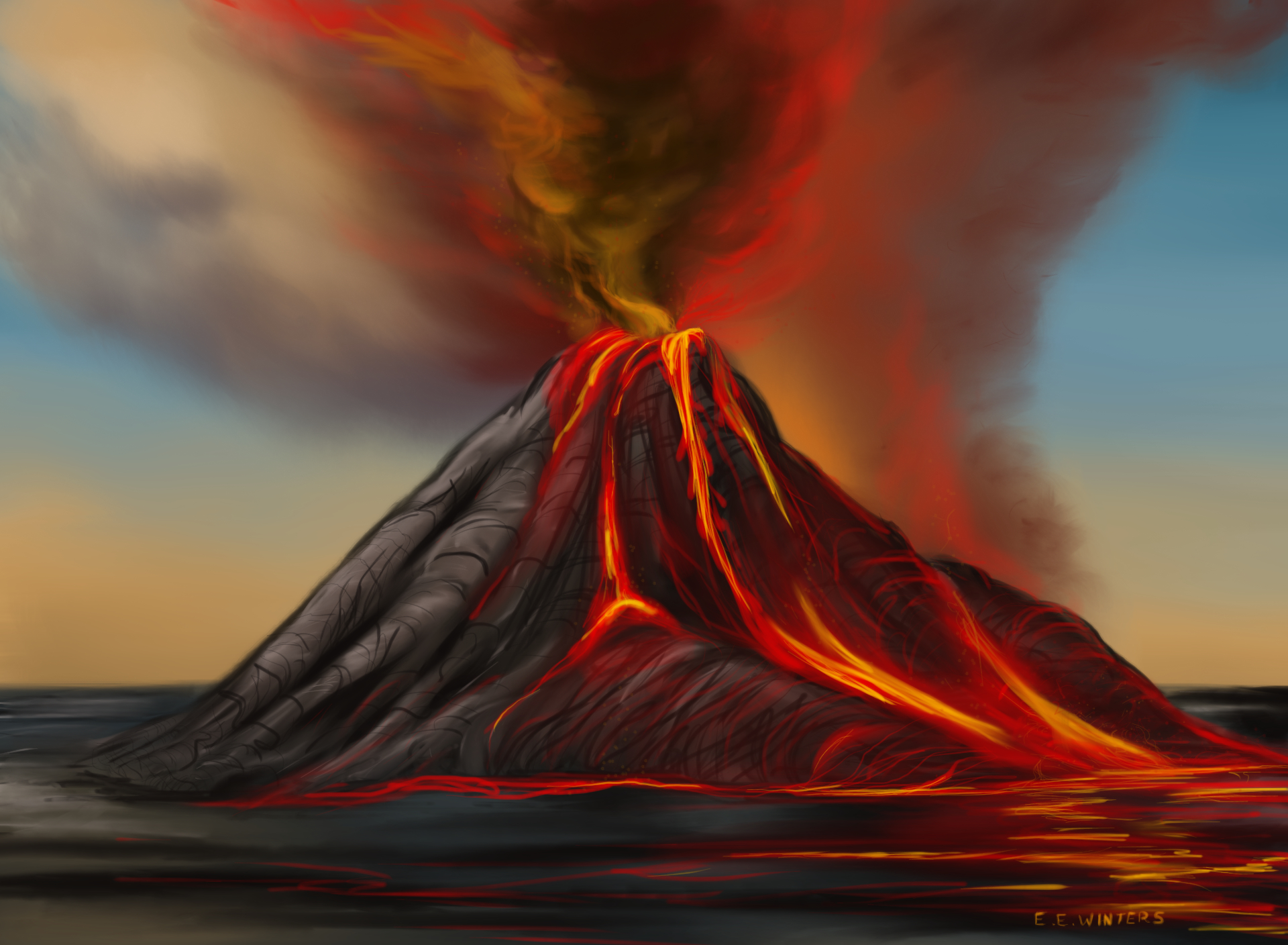 Volcano by EEWinters on Clipart library