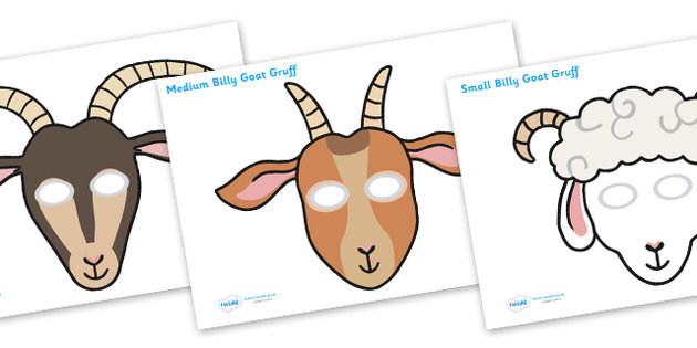 Three Billy Goats Gruff Story Telling Play Masks 