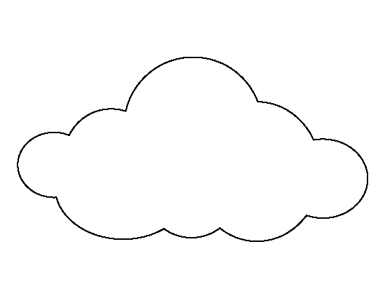 Cloud Template on Clipart library | Felt Flower Template, Napkin Cards 