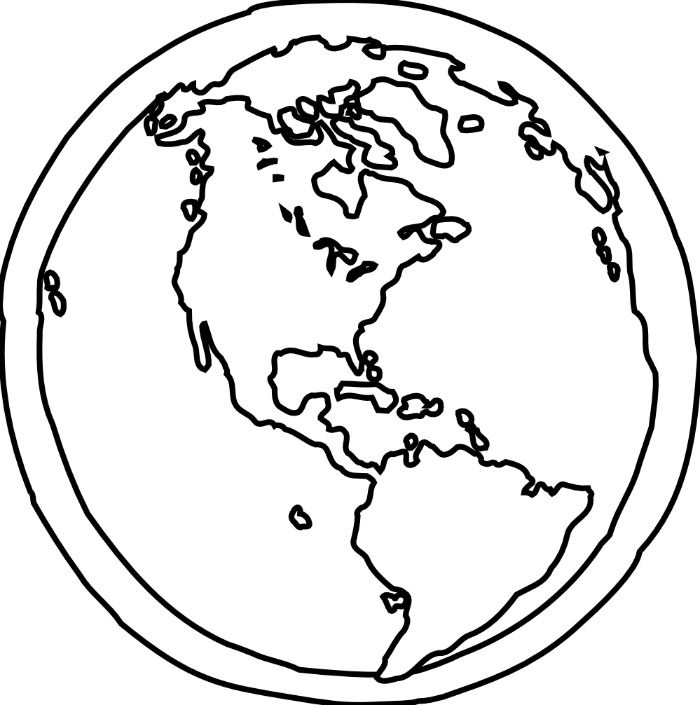 free earth clipart black and white - photo #23