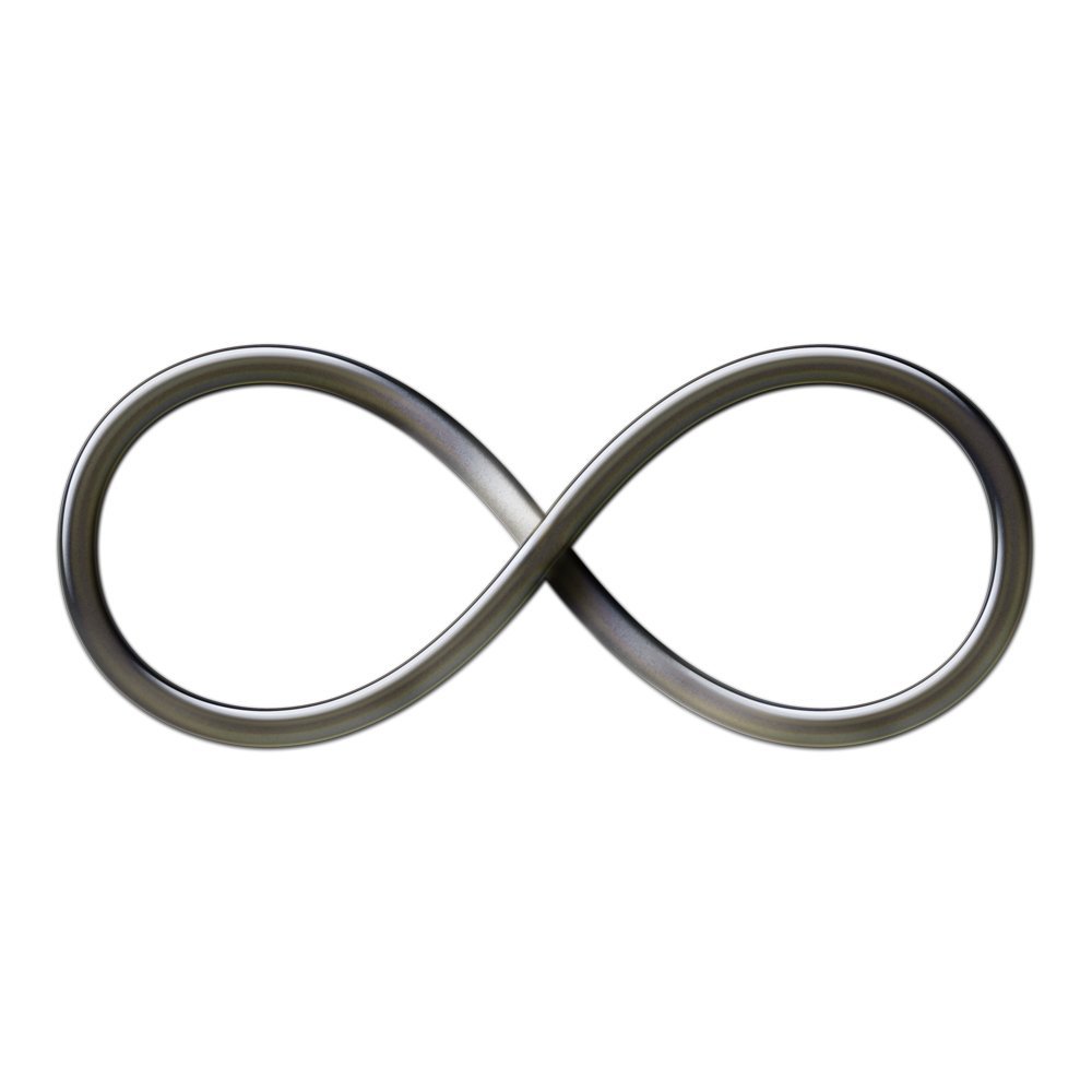 : 3dRose ht_24235_3 Infinity Symbol on White Background 