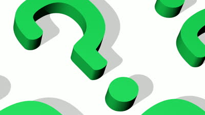 Question Mark Closeup Looping Animated Background Stock Footage 