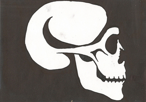 skull drawing, would make a cool pirate flag hehehehe | Flickr 