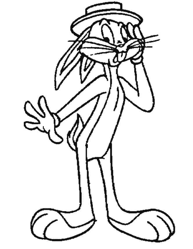 Bugs Bunny Feel Wonder Coloring Pages - Looney Tunes Cartoon 