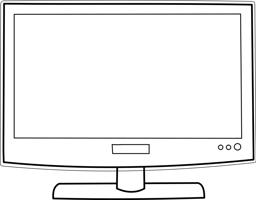 Tv Screen Clipart Black And White | Clipart library - Free Clipart 