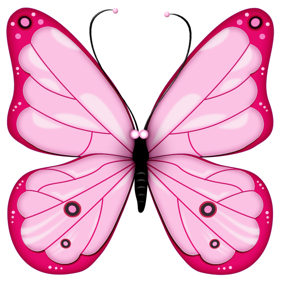 Pink Transparent Butterfly Clipart