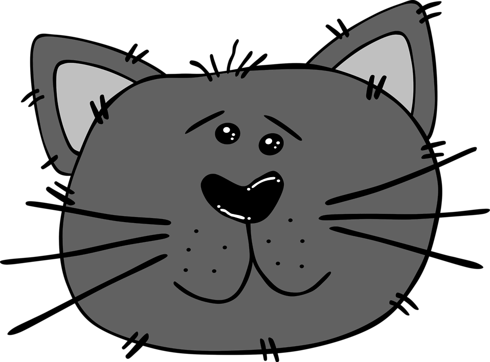 Free Stock Photos | Illustration of a cartoon cat face | # 10821 