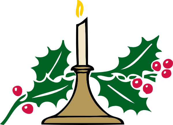 Christmas Candle clip art - vector clip art online, royalty free 