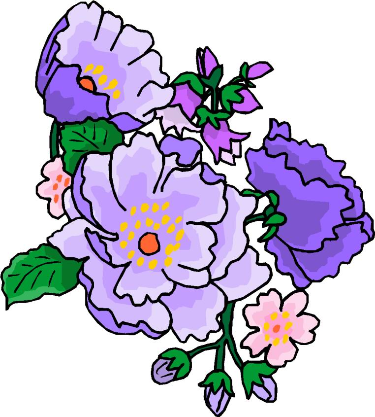 Purple Flowers Clip Art
