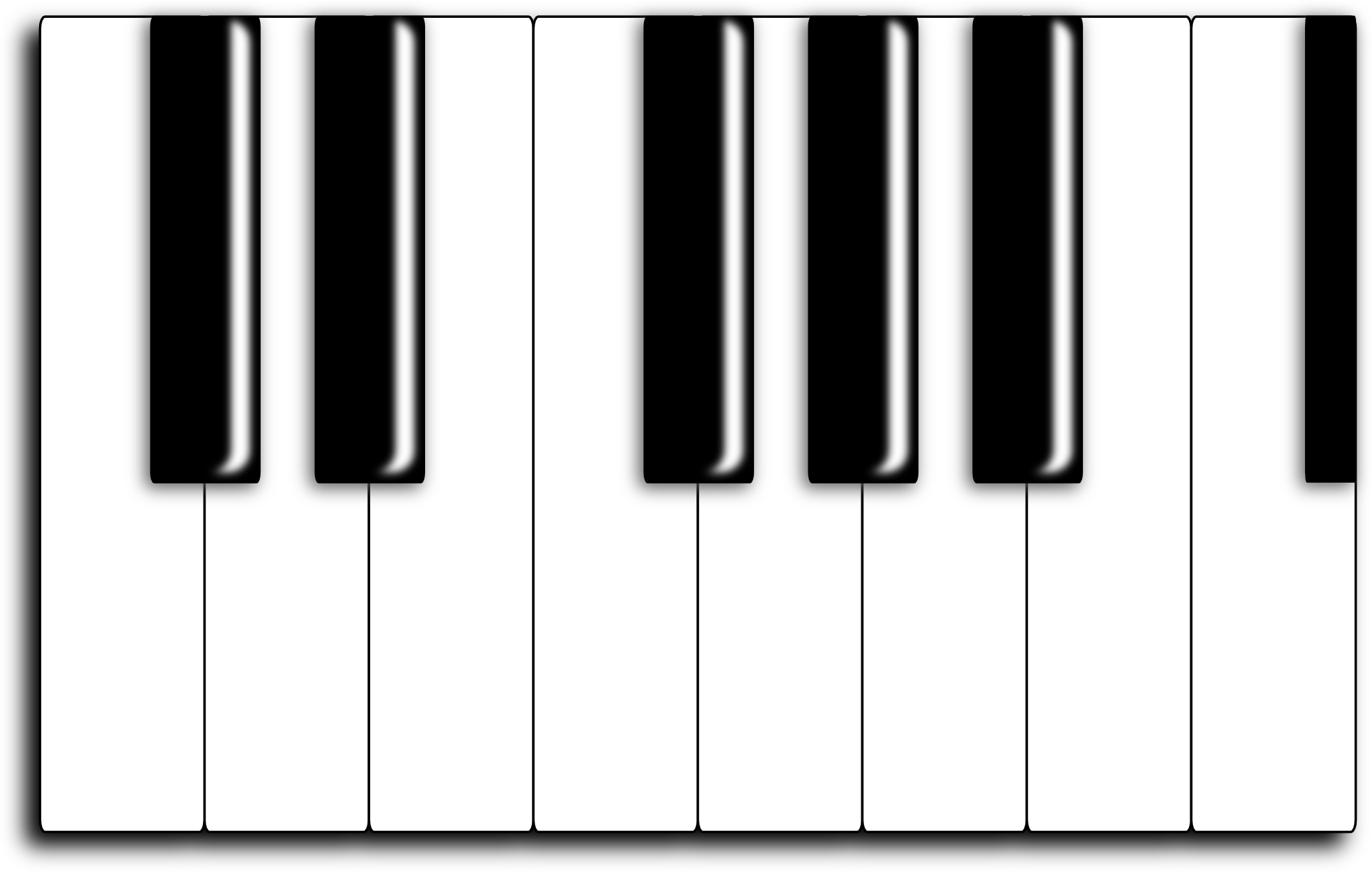 Wavy Piano Keys Clipart | Clipart library - Free Clipart Images