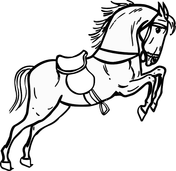 Jumping Horse Outline Clip art - Art - Download vector clip art online