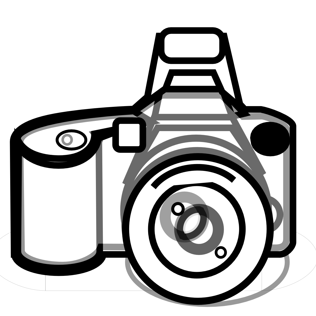clipart of camera black and white - photo #23
