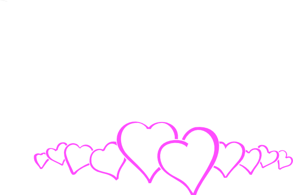 Magenta Heart Border clip art - vector clip art online, royalty 