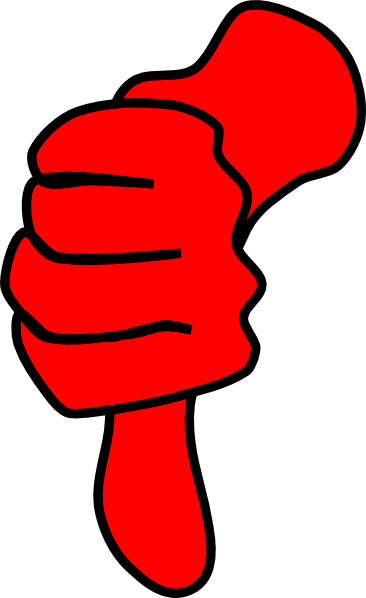 Thumbs Down Red clip art - vector clip art online, royalty free 