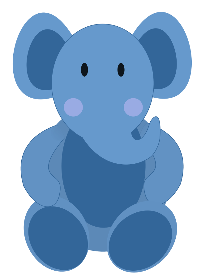 Baby Elephant SVG Vector file, vector clip art svg file