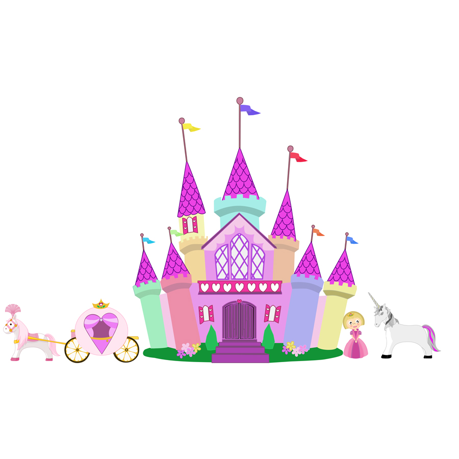 free clip art princess castle - photo #13