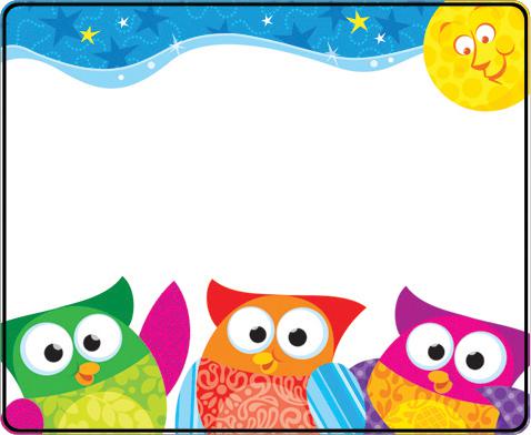 owl name tags cliparts border borders clipart stars label tag printable owls classroom theme kindergarten star labels paper writing designs