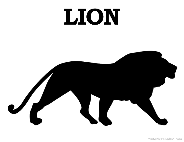 Printable Lion Silhouette - Print Free Lion Silhouette
