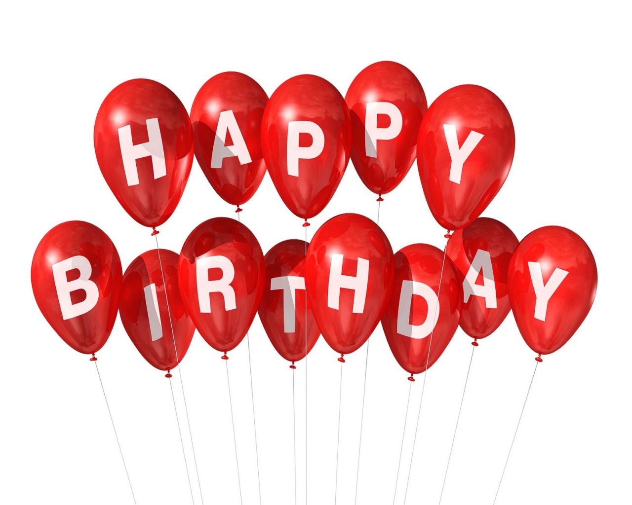 happy birthday written on balloons - Clip Art Library