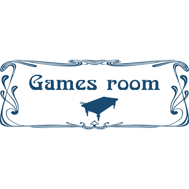 Clipart - Games room door sign