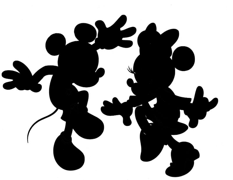 Clip Arts Related To : Minnie Mouse Mickey Mouse Donald Duck Maus Silhouett...