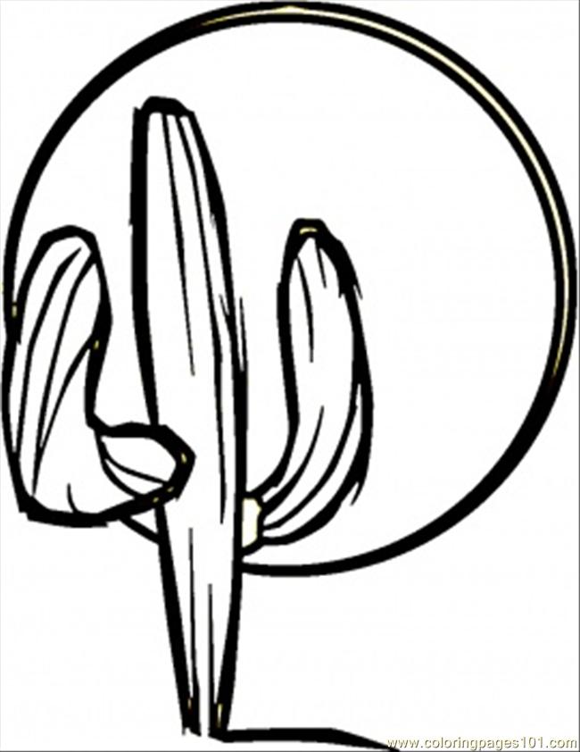 Coloring Pages Cactus (Countries  Mexico) - free printable 