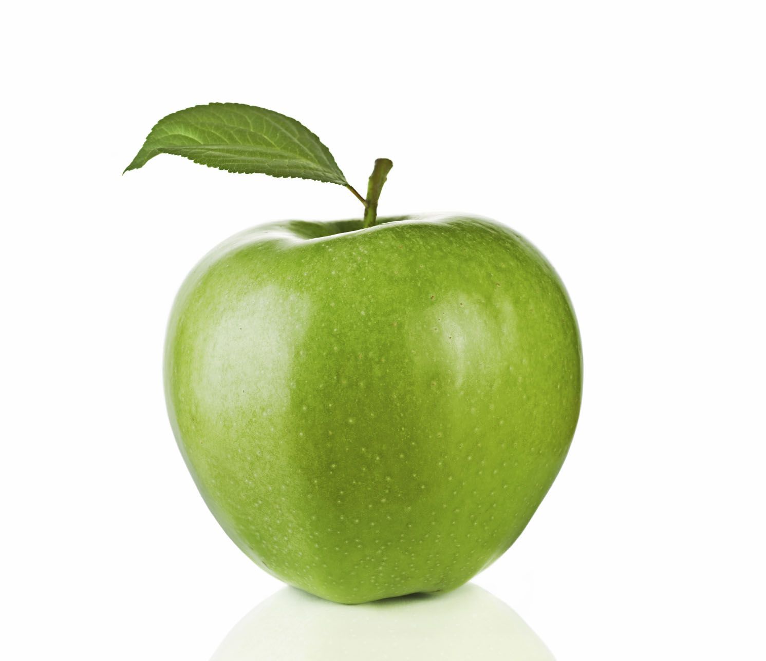 Hp and Blackberry: Ripe Apple Green Leaf Isolated White