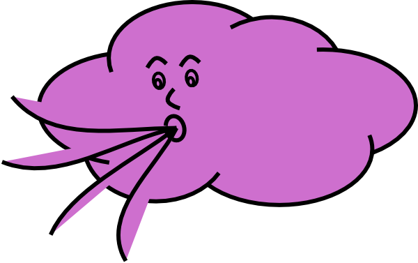 Windy Purple Cloud clip art - vector clip art online, royalty free 