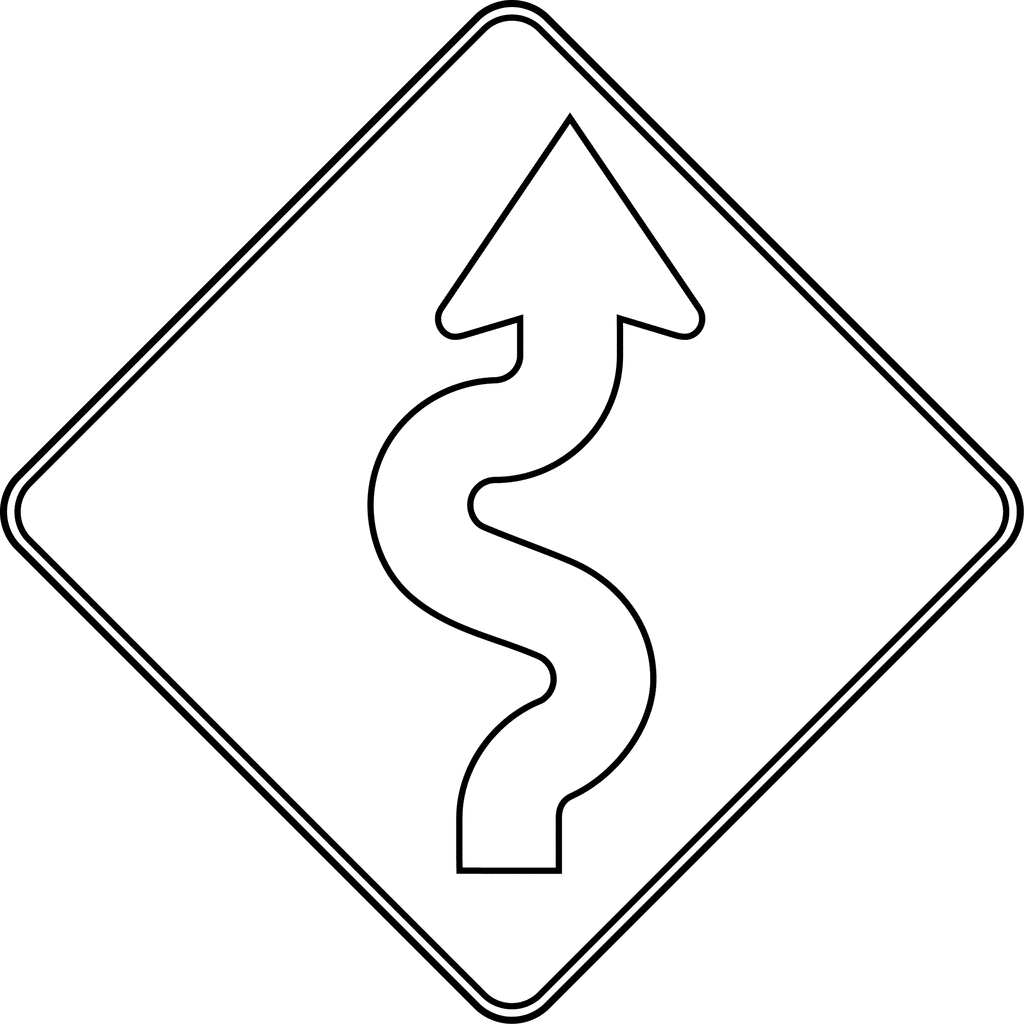 Winding Road, Outline | ClipArt ETC