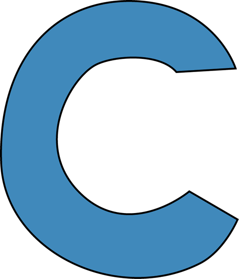 Blue Alphabet Letter C Clip Art - Blue Alphabet Letter C Image