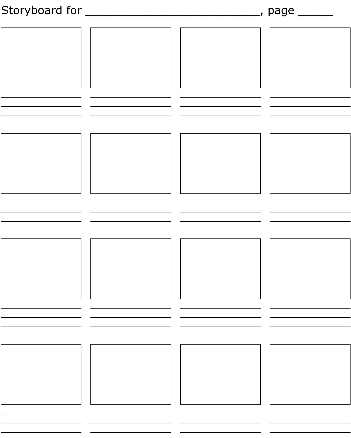 Free Storyboard Printable Download Free Storyboard Printable Png Images Free ClipArts On 