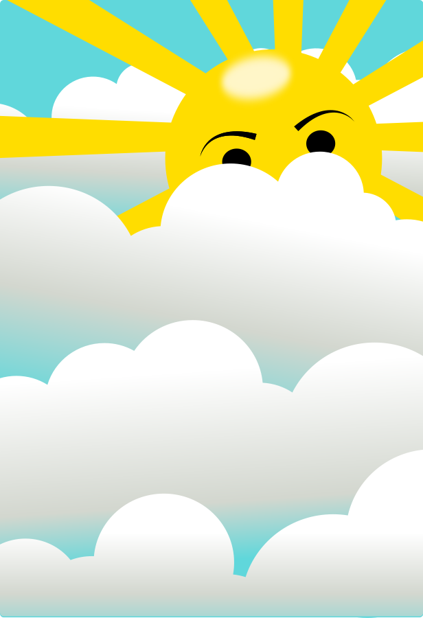 Clouds and Lightning Clipart, vector clip art online, royalty free 