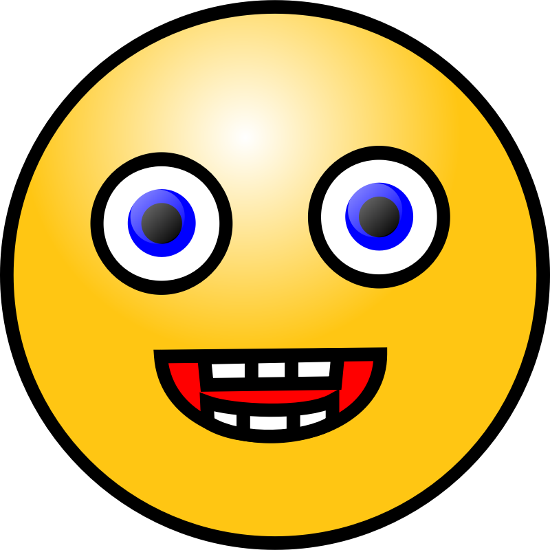 Clipart - Emoticons: Laughing face