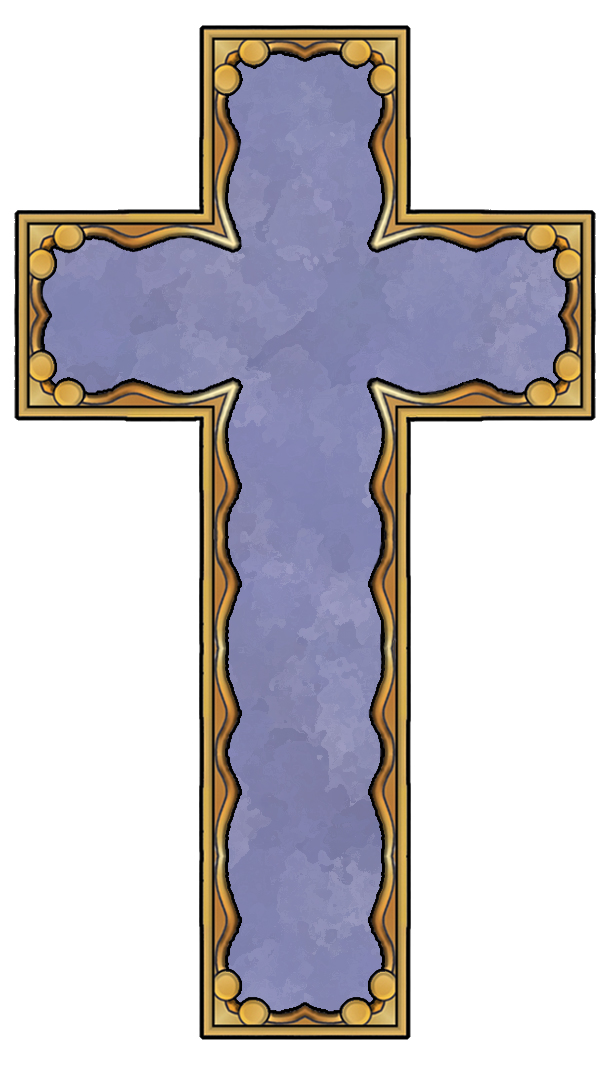 ArtbyJean - Easter Clip Art: Two Wedgewood Blue Crosses - One 