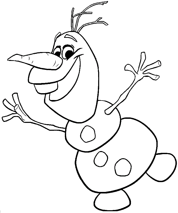 Dancing Frozen Olaf Printable Coloring Pages for girls and Boys 