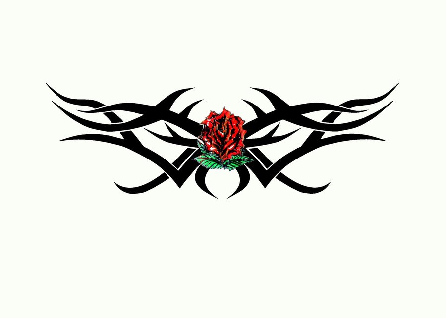 tribal rose design by tatshack1 on Clipart library