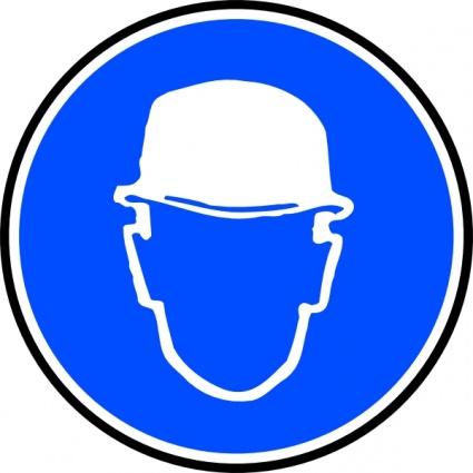 Mantatory Hard Hat Over Head clip art - Download free Other vectors